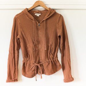 Lucky Brand Brown Hoodie w/ Cinched Waist